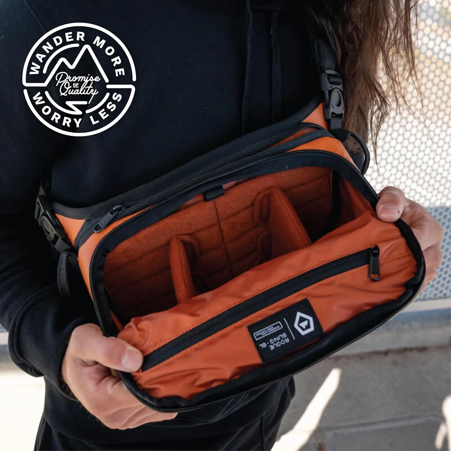 WANDRD Camera Bag - ROGUE Sling Crossbody Camera Case - Made Of Ballistic Nylon Fabric, Works as a Sling Laptop Bag