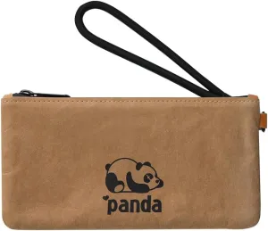 Washable Kraft Paper Wristlet Handbags Purses Cell Phone Pocket Clutch Wallet Pouch Bags with Card Slots