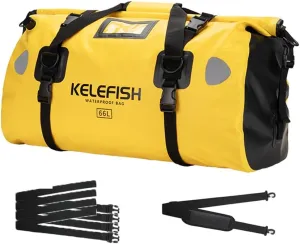 Waterproof Duffel Bag 20L 40L 66L Motorcycle Travel Dry Bag with Quick-fixed Straps for Motorcycling, Kayaking, Rafting, Boating, Camping
