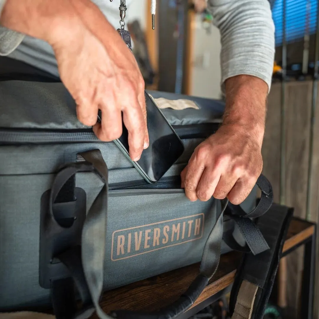 Waterproof Duffel Bag, Heavy-Duty, Versatile, Grey/Tan (Shadow Kelp, 45L)
