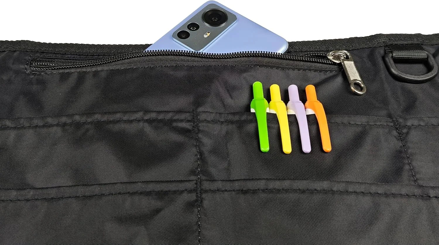 Waterproof Server Apron for Women with 6 Pockets,Quickly Put on and Take off Waitress Apron,Work Apron for Bartender Barista