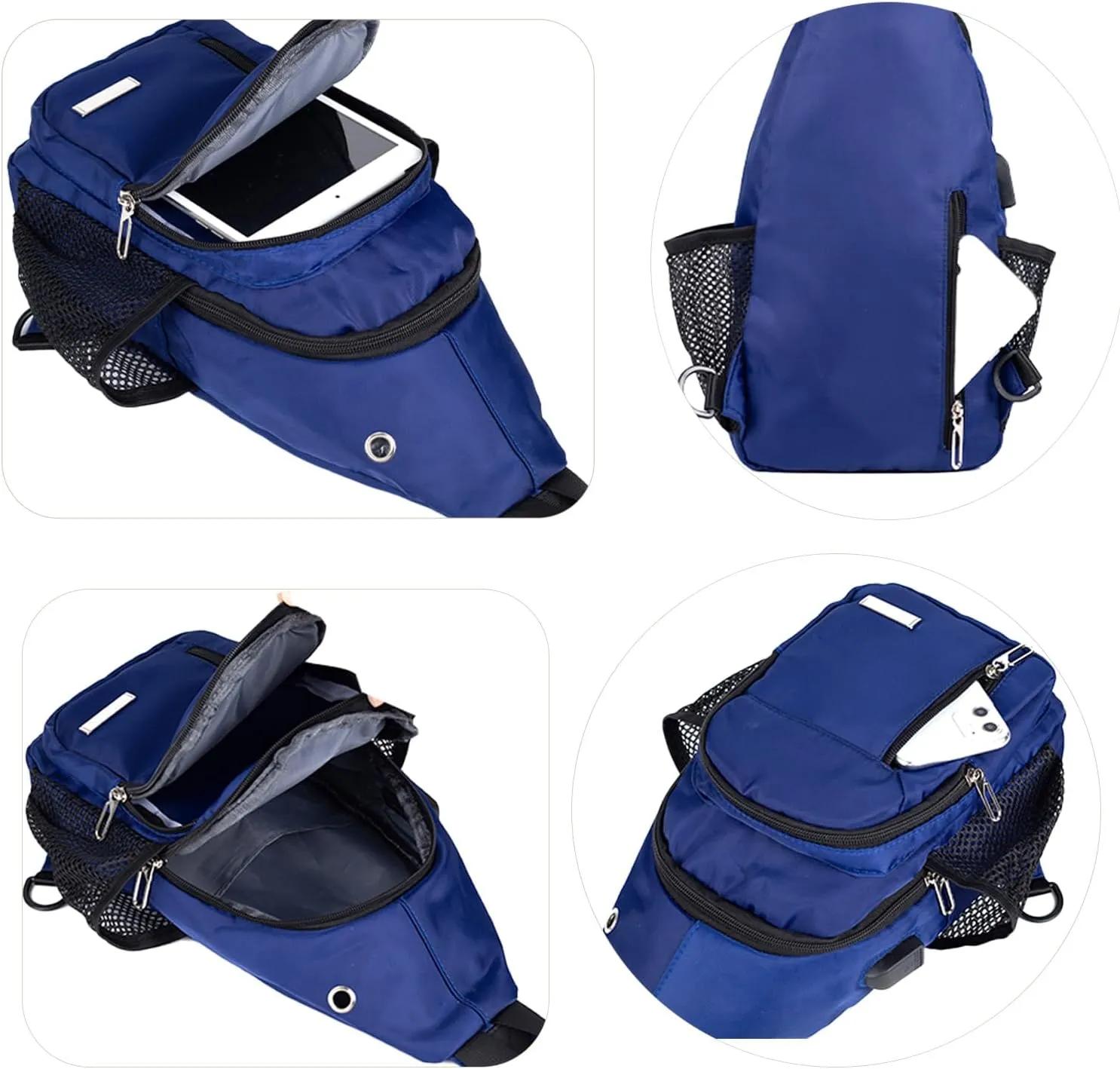 Waterproof Sling Backpack Crossbody Sling Bag, Cross Bag Adjustable Travel Hiking Essentials Casual Daypack Multipurpose Chest Bag Purse for Women Men