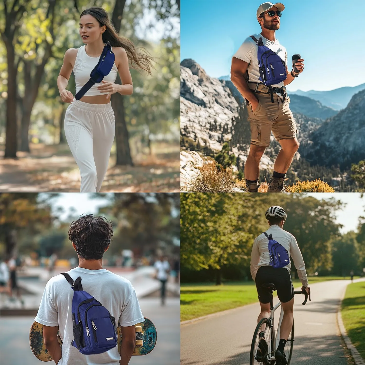 Waterproof Sling Backpack Crossbody Sling Bag, Cross Bag Adjustable Travel Hiking Essentials Casual Daypack Multipurpose Chest Bag Purse for Women Men