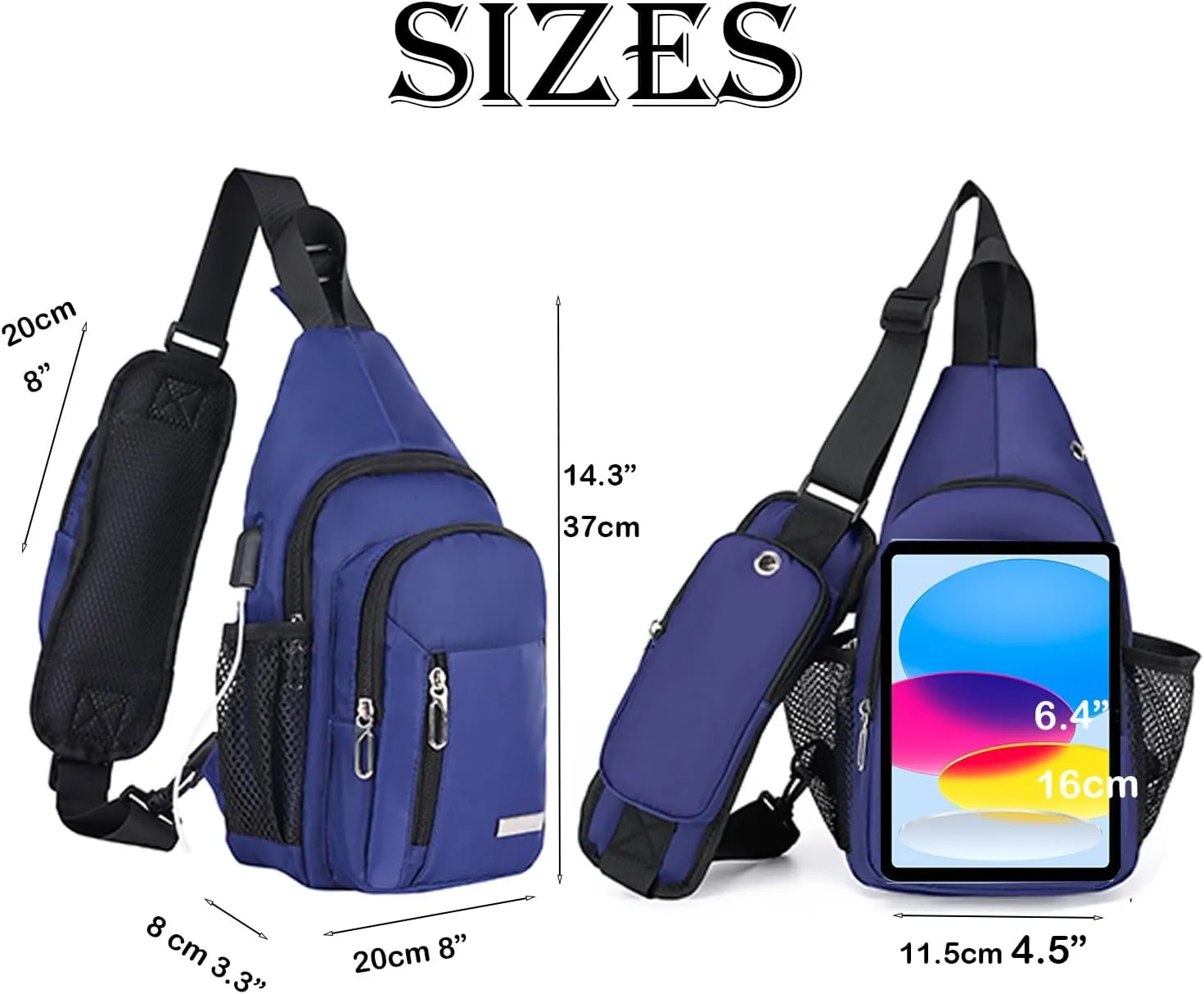 Waterproof Sling Backpack Crossbody Sling Bag, Cross Bag Adjustable Travel Hiking Essentials Casual Daypack Multipurpose Chest Bag Purse for Women Men