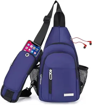 Waterproof Sling Backpack Crossbody Sling Bag, Cross Bag Adjustable Travel Hiking Essentials Casual Daypack Multipurpose Chest Bag Purse for Women Men