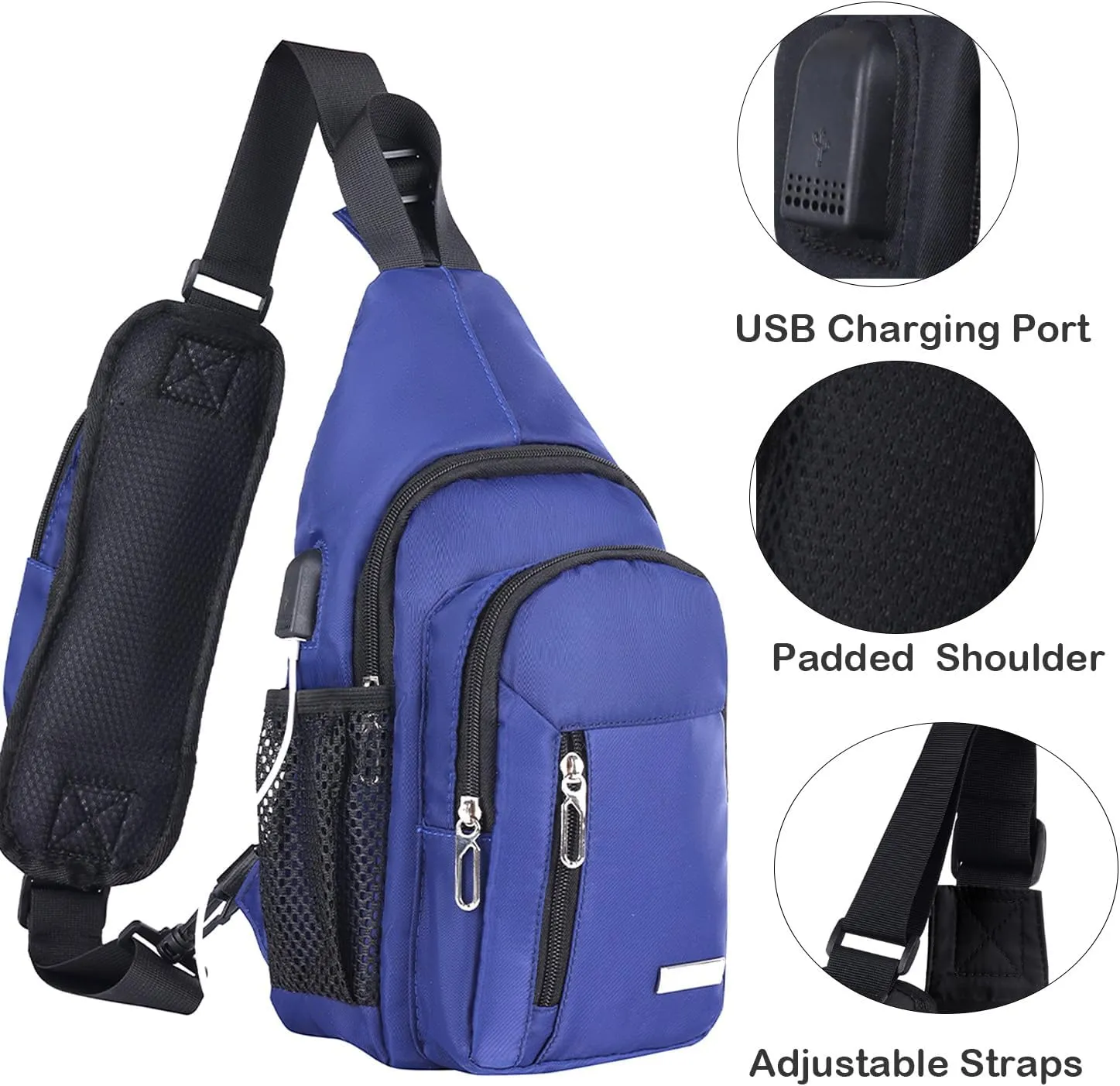 Waterproof Sling Backpack Crossbody Sling Bag, Cross Bag Adjustable Travel Hiking Essentials Casual Daypack Multipurpose Chest Bag Purse for Women Men