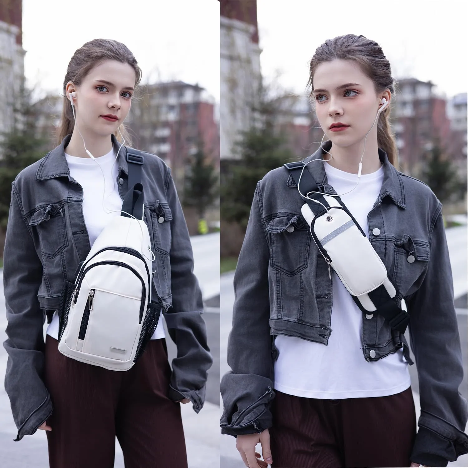 Waterproof Sling Backpack Crossbody Sling Bag for Women Men, Multipurpose Travel Hiking Adjustable Chest Bag Casual Daypack