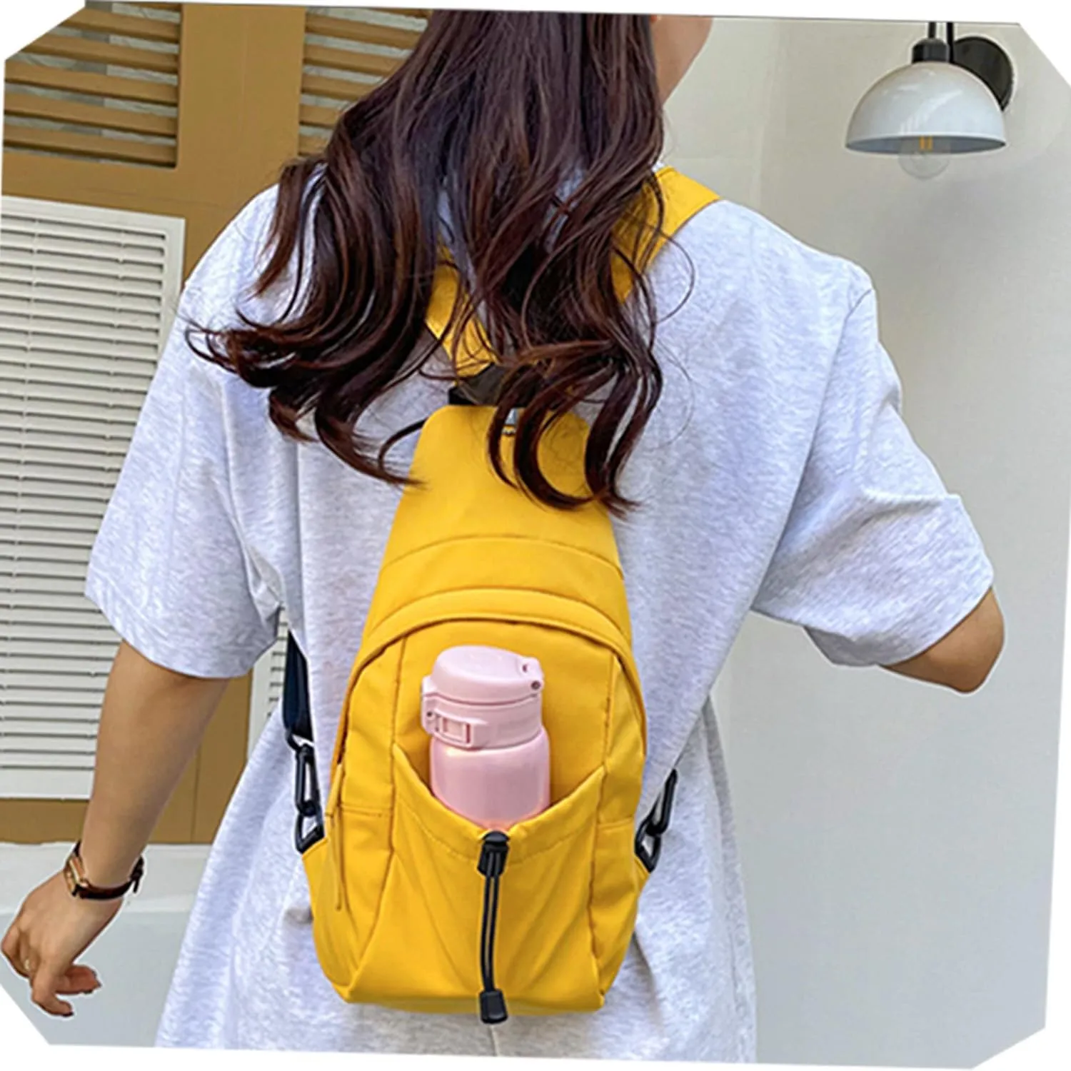 Waterproof Sling Backpack Crossbody Sling Bag for Women Men, Multipurpose Travel Hiking Adjustable Chest Bag Casual Daypack
