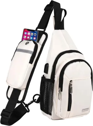 Waterproof Sling Backpack Crossbody Sling Bag for Women Men, Multipurpose Travel Hiking Adjustable Chest Bag Casual Daypack