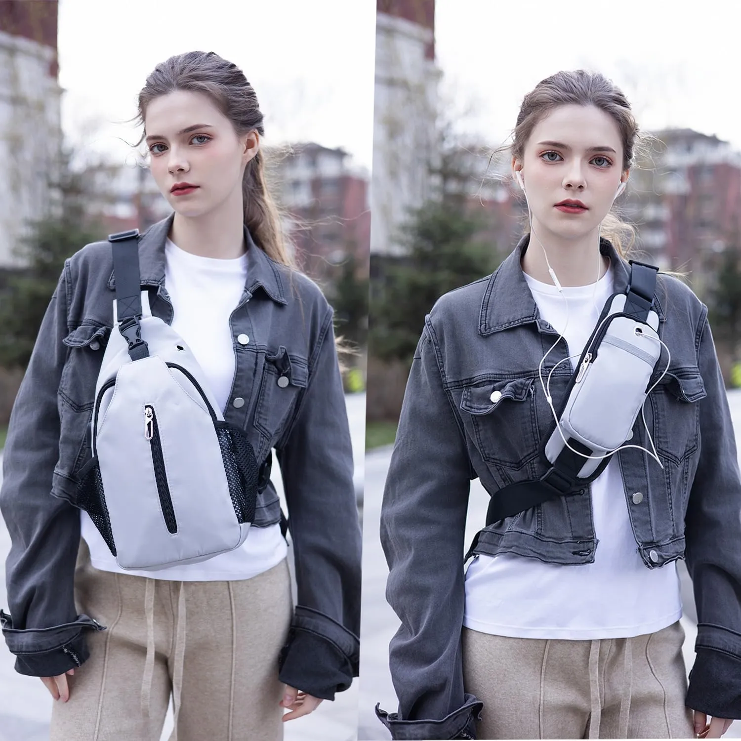 Waterproof Sling Backpack Crossbody Sling Bag for Women Men, Multipurpose Travel Hiking Adjustable Chest Bag Casual Daypack