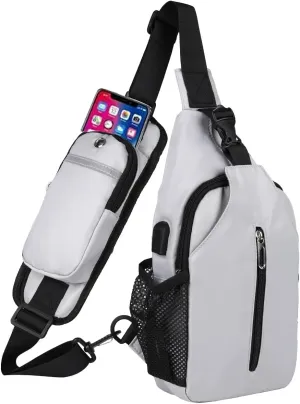 Waterproof Sling Backpack Crossbody Sling Bag for Women Men, Multipurpose Travel Hiking Adjustable Chest Bag Casual Daypack