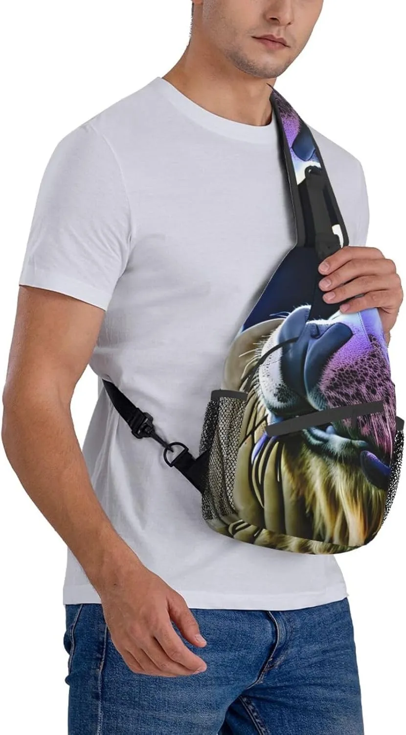 Wearing Clothes Corgi Dogs Crossbody Sling Backpack Sling Bag Travel Hiking Chest Bag Daypack For Women Men