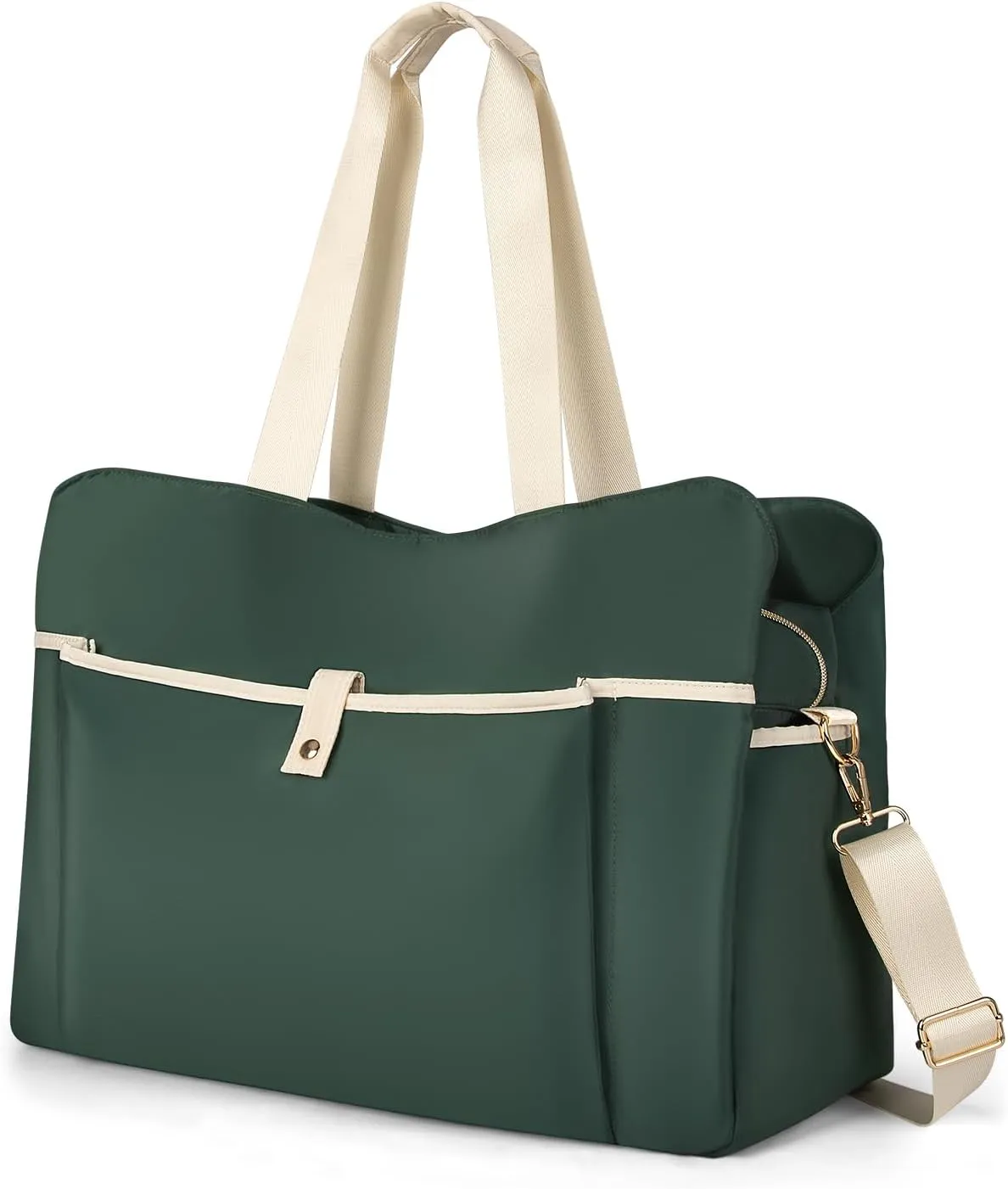 Wedama Large Tote Gym Bag for Women, Weekender Bags Travel Duffel Overnight Carry on Bag Women Labor Delivery with Wet Pocket for Travel Sport, Dark Green