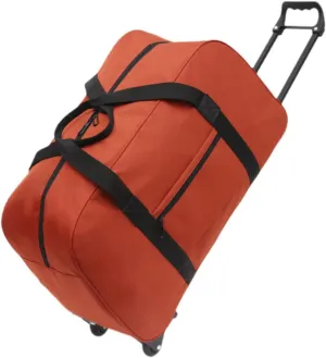 Wheeled Duffel Bag,Luggage Case,Multifunction Handbag Carrier,Adults Suitcase,Rolling Travel Bag for Traveling,Business Trip, orange