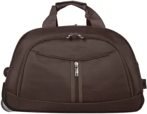 Wheeled Duffle Bag Foldable Bag Large Weekend Bag, Expandable Travel Duffel Bag,for Shopping Travel(Brown,Large)