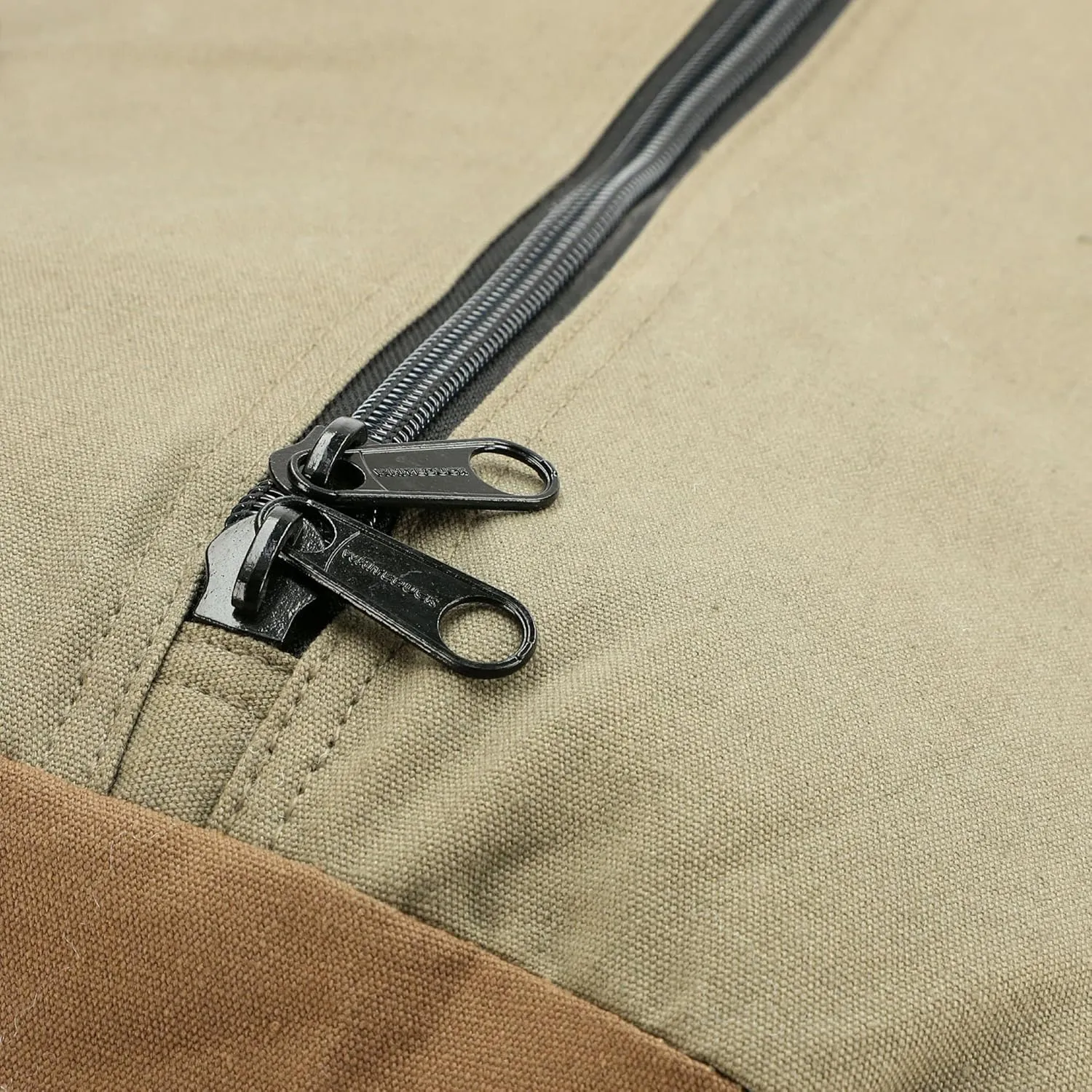 WHITEDUCK Heavy Duty Canvas Duffel Bag for Men and Women - Foldable Military Army Style Duffel Bag, with Full Length Zipper- Outdoors, Travel, Gym & Storage