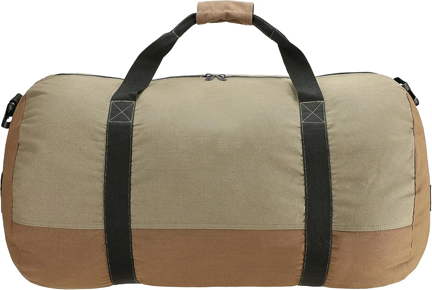 WHITEDUCK Heavy Duty Canvas Duffel Bag for Men and Women - Foldable Military Army Style Duffel Bag, with Full Length Zipper- Outdoors, Travel, Gym & Storage