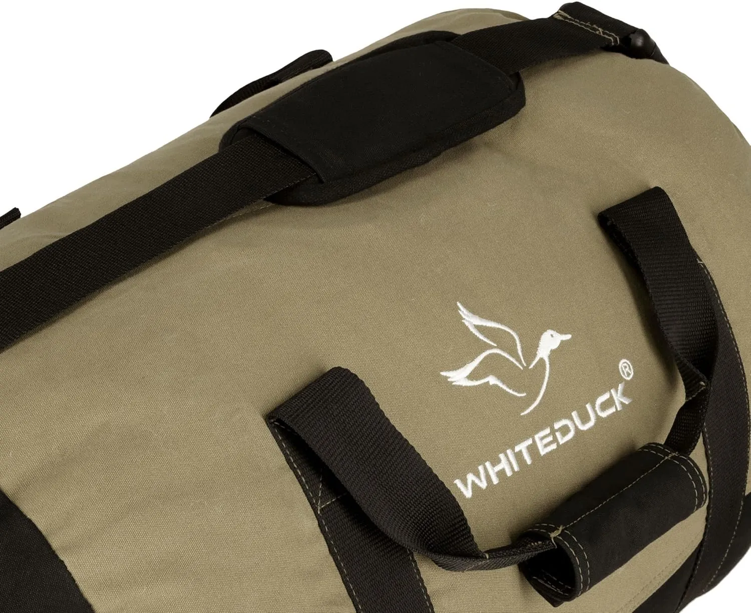 WHITEDUCK Heavy Duty Canvas Duffel Bag for Men and Women - Foldable Military Army Style Duffel Bag, with Full Length Zipper- Outdoors, Travel, Gym & Storage