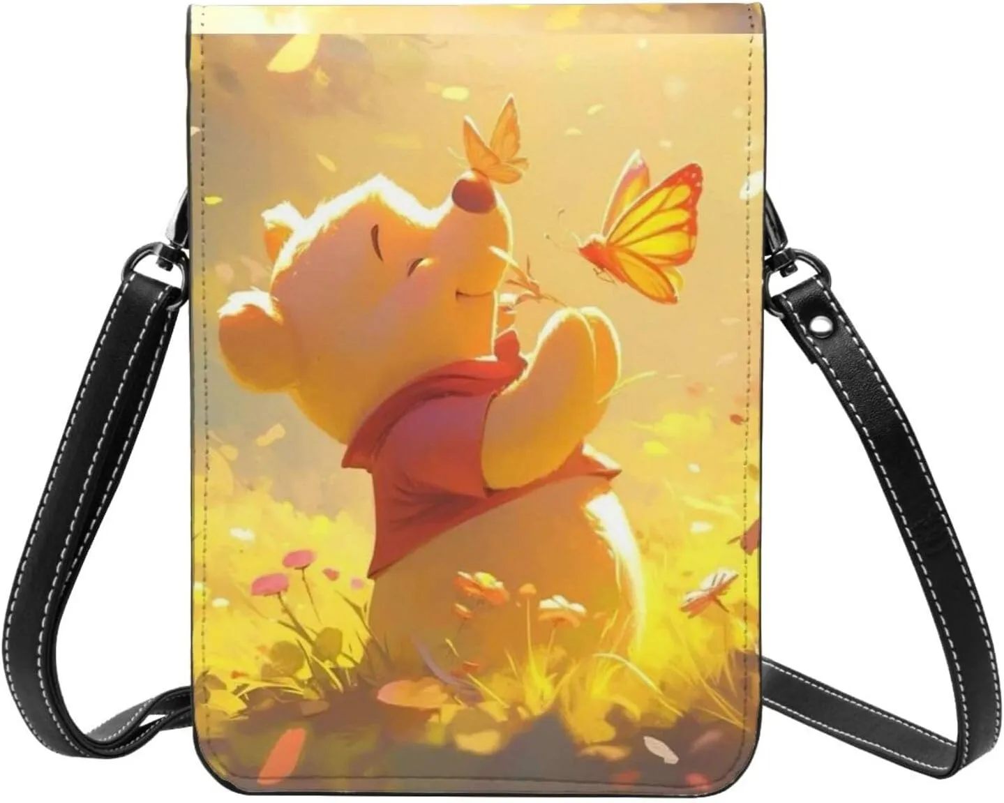 Win-nie The Pooh Small Cell Phone Purse Crossbody Bag for Outdoor Travel Sports Camping Hiking Shoulder Bags