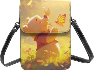 Win-nie The Pooh Small Cell Phone Purse Crossbody Bag for Outdoor Travel Sports Camping Hiking Shoulder Bags