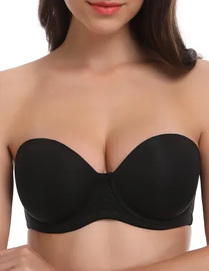 Wingslove Women's Strapless Full Figure Bra Underwire Multiway Contour Plus Size Bra Red Carpet