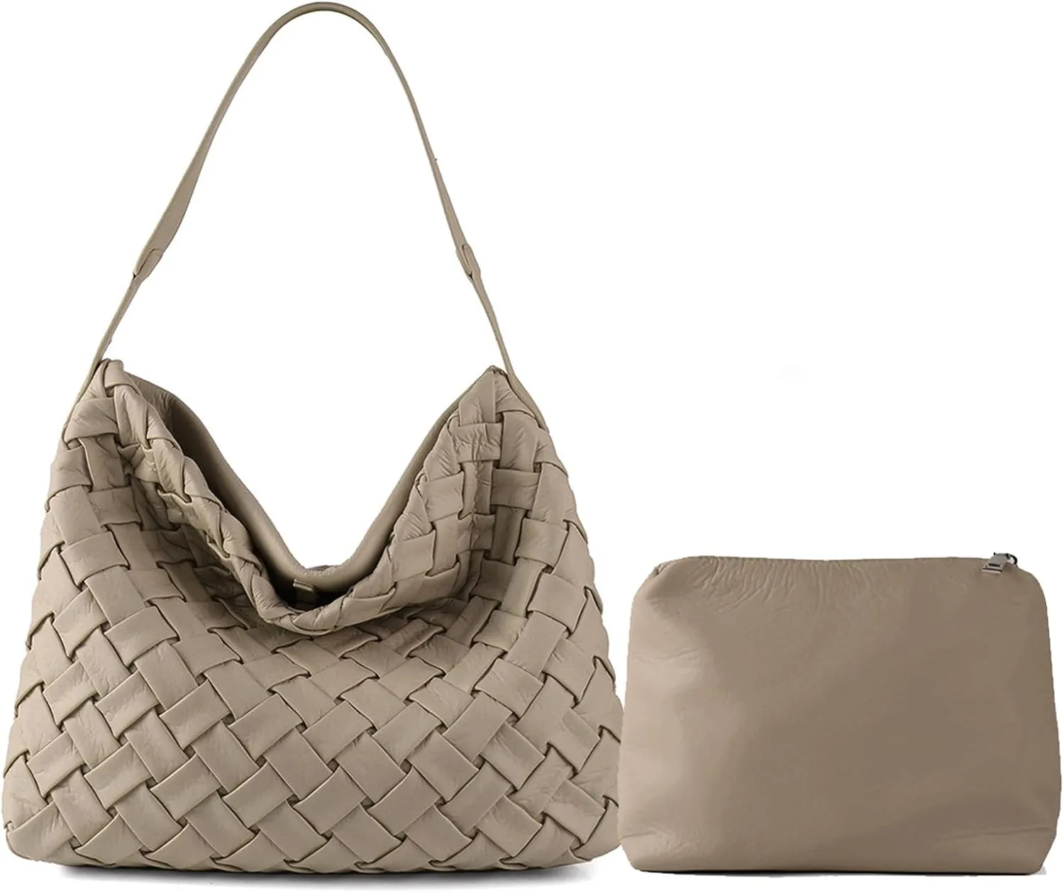 Women Boston Bag Woven Tote Vegan Leather Handbags Female Satchel Messenger Bag Fashion Shoulder Crossbody Bag Casual Hobo
