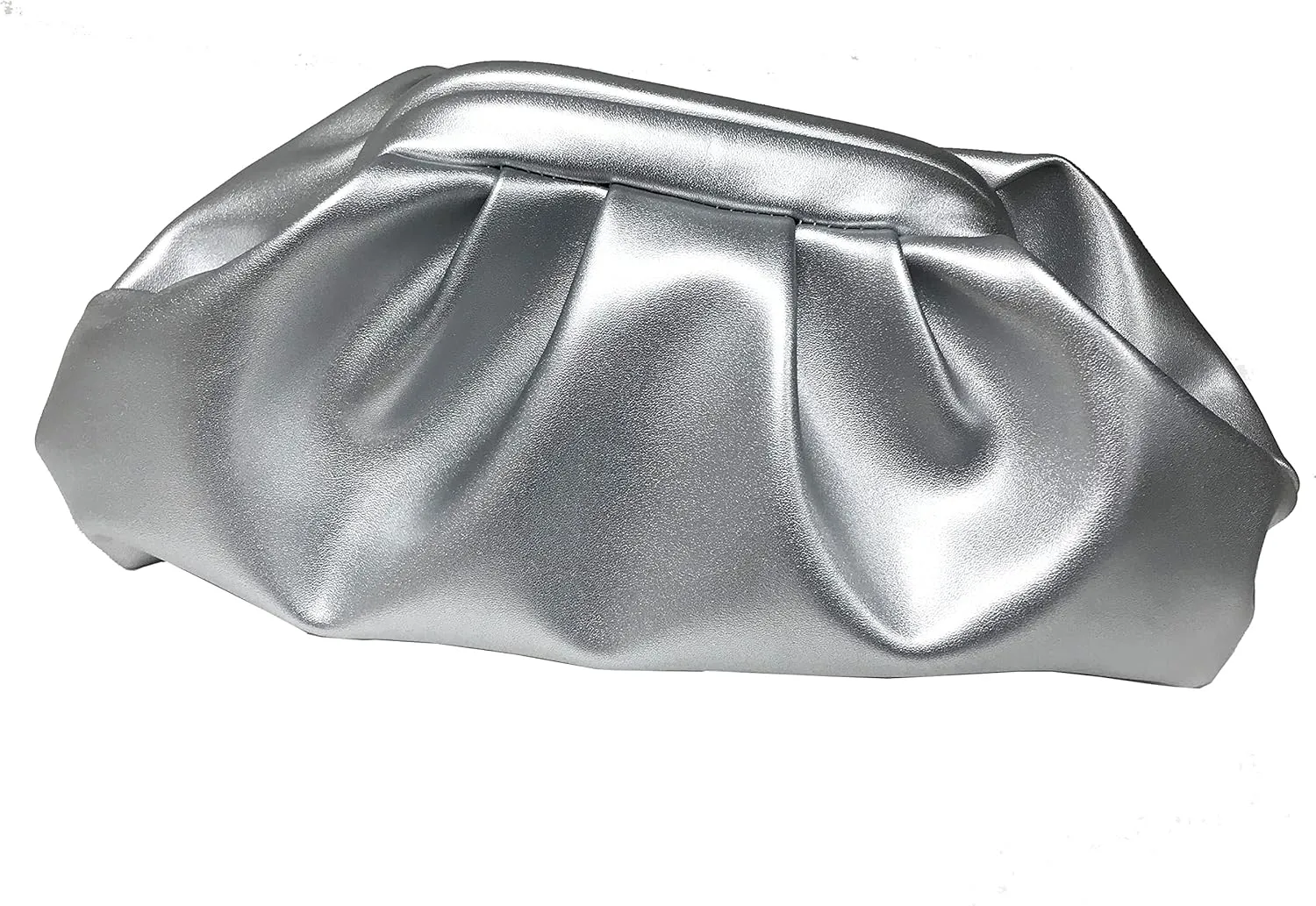 Women Cloud Bag Slouchy Clutch Ruched Purse Evening Handbag with Chain Shoulder Bag for Wedding Party Prom