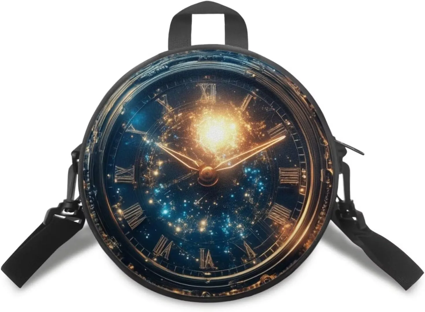Women Crossbody Bag, Soft Light Round Shoulder Bag, Durable Round Satchel Bag with Zipper for Work Shopping