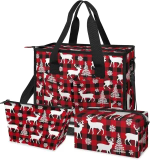 Women Fashion Tote Bag Wallet Shoulder Bags Set 3PCS Top Handle Satchel Purse Large Zippered Handbag Daily Use