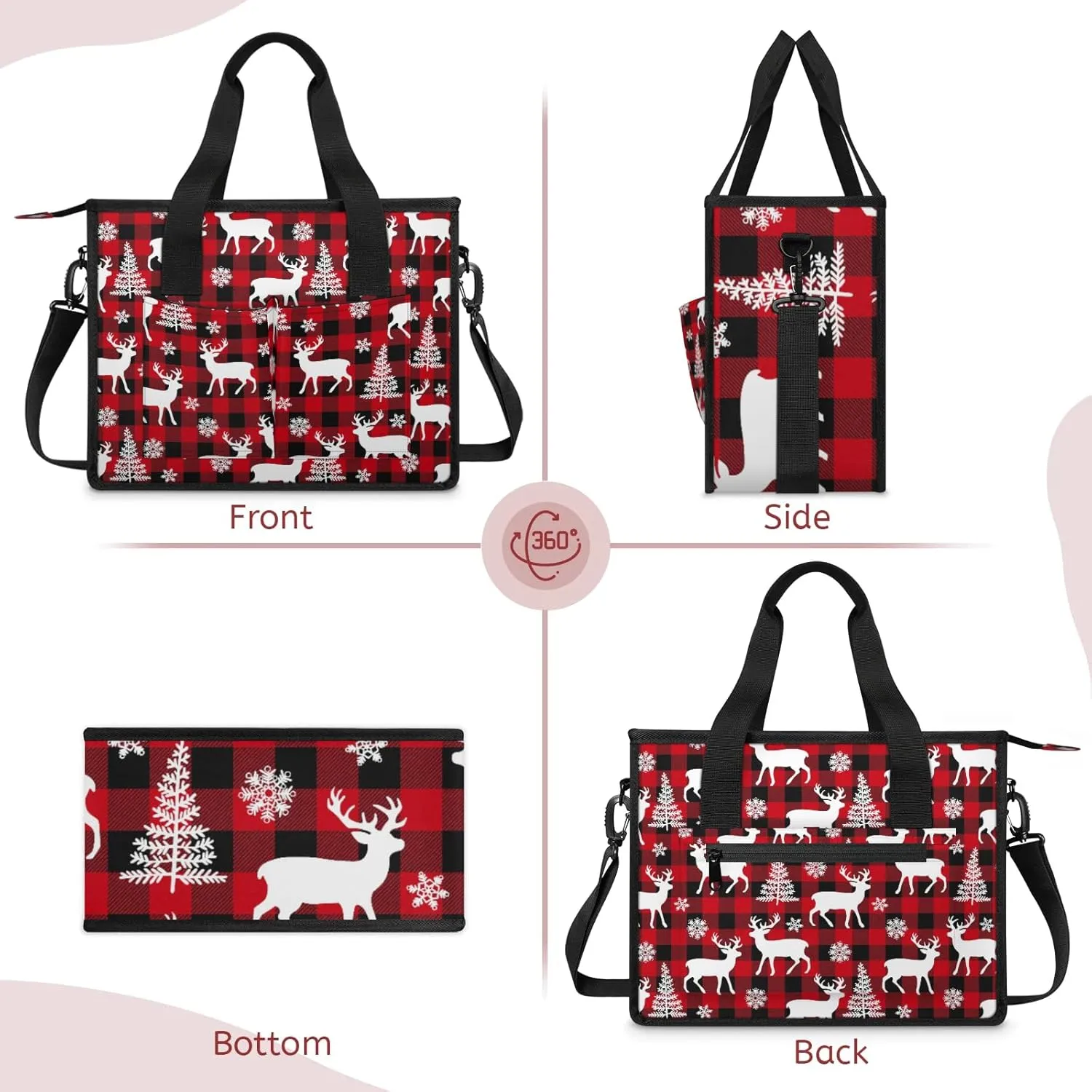 Women Fashion Tote Bag Wallet Shoulder Bags Set 3PCS Top Handle Satchel Purse Large Zippered Handbag Daily Use