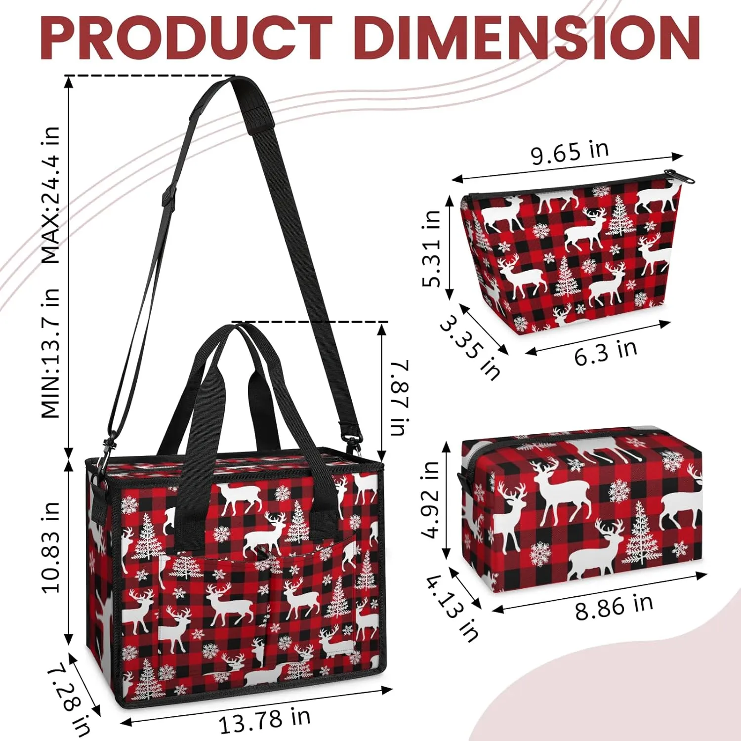 Women Fashion Tote Bag Wallet Shoulder Bags Set 3PCS Top Handle Satchel Purse Large Zippered Handbag Daily Use