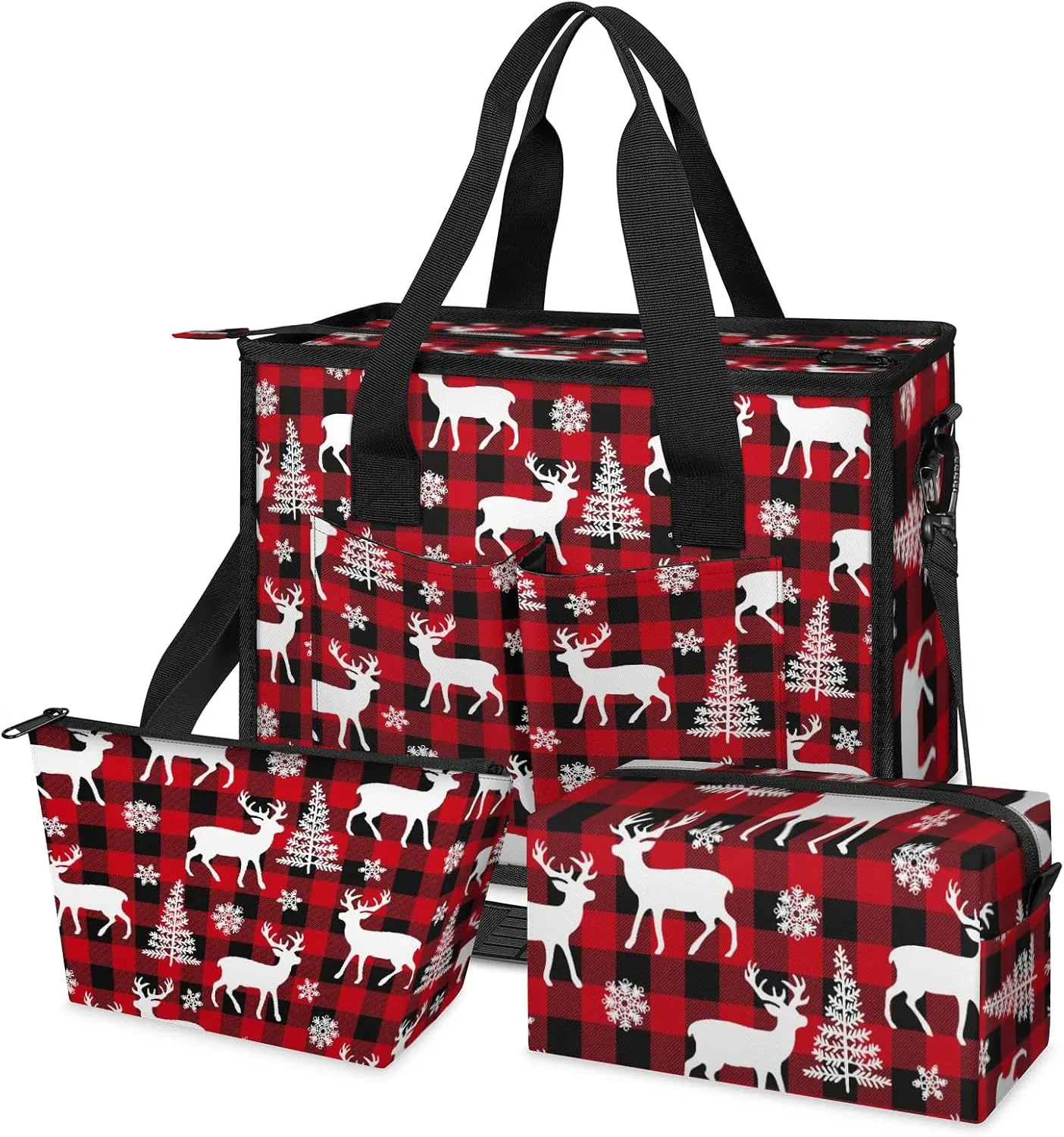 Women Fashion Tote Bag Wallet Shoulder Bags Set 3PCS Top Handle Satchel Purse Large Zippered Handbag Daily Use