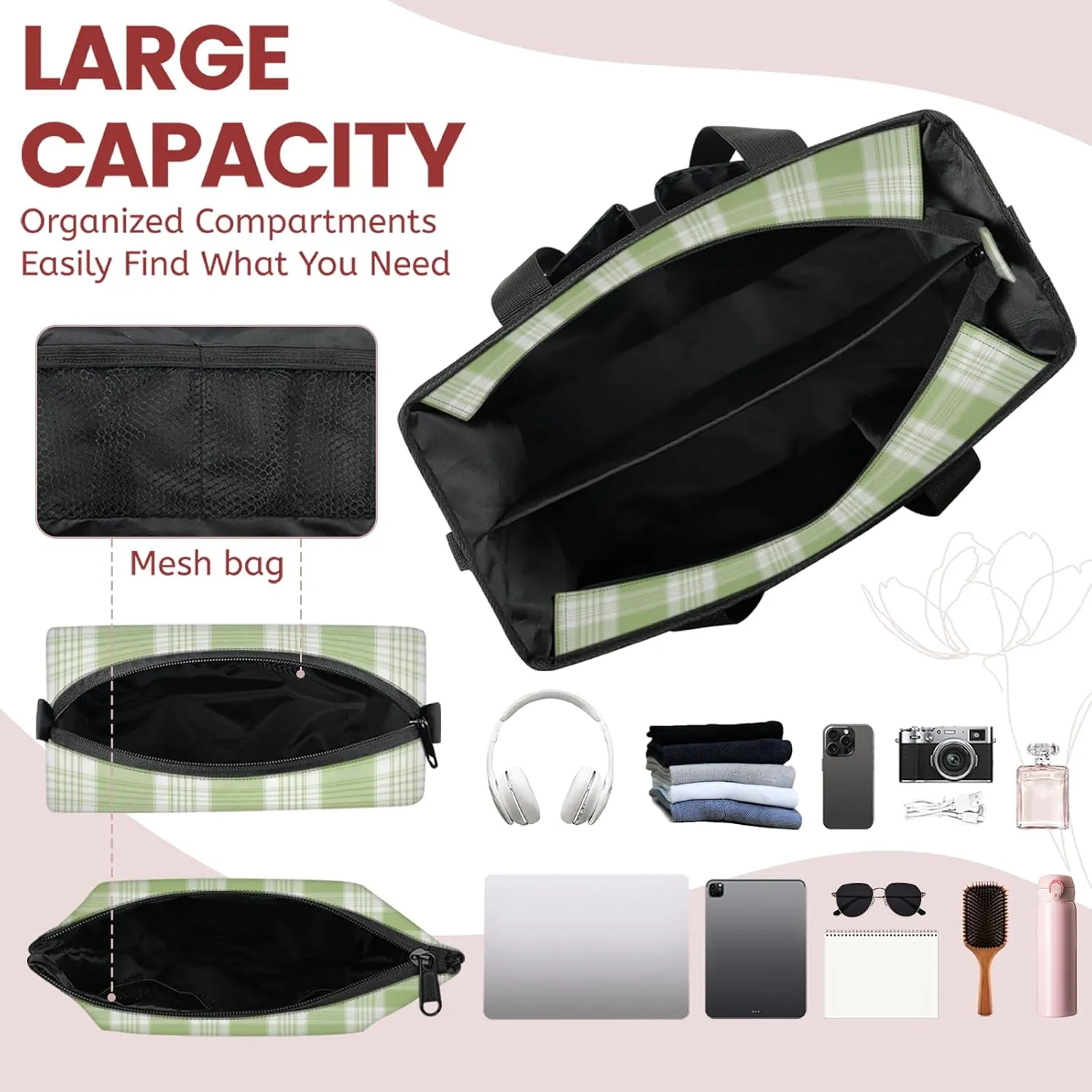 Women Fashion Tote Bag Wallet Shoulder Bags Set 3PCS Top Handle Satchel Purse Large Zippered Handbag Daily Use