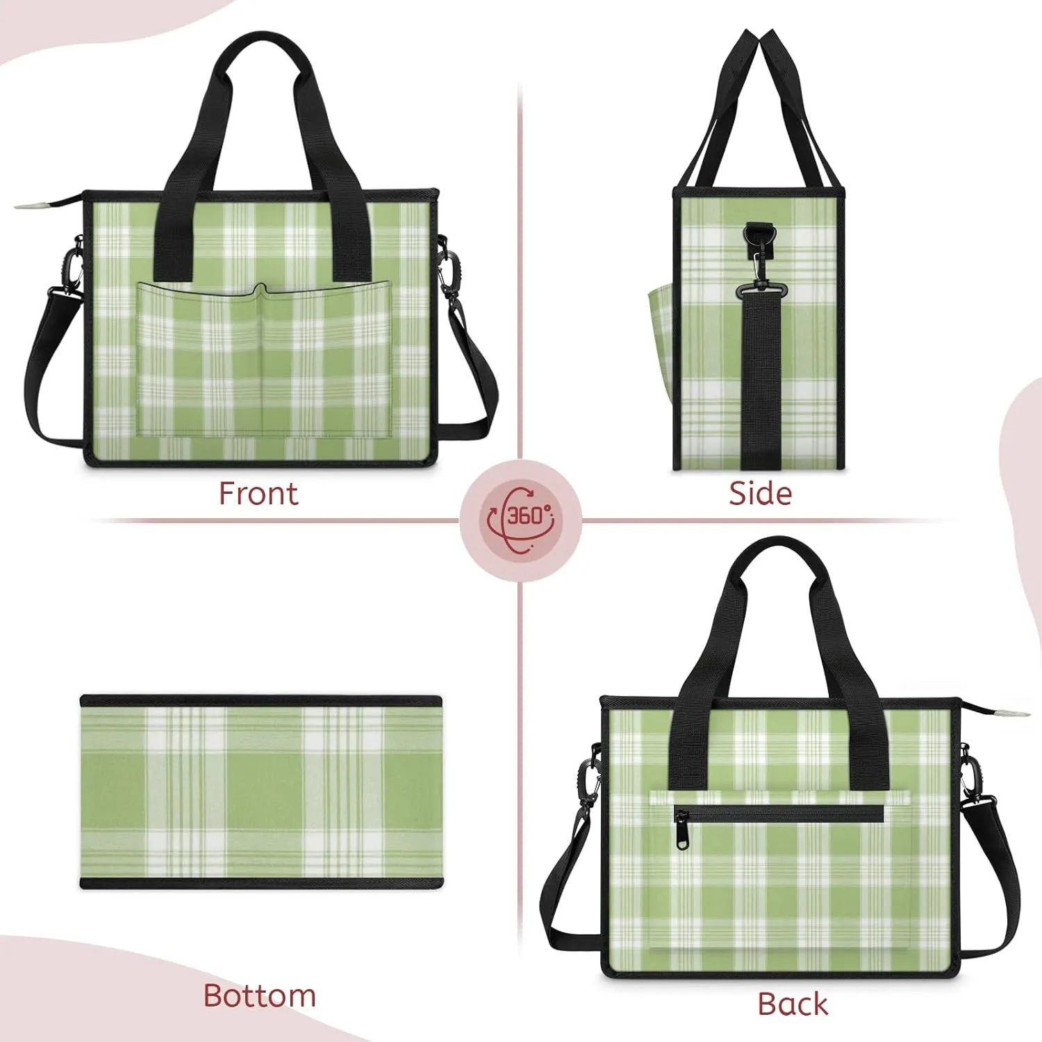 Women Fashion Tote Bag Wallet Shoulder Bags Set 3PCS Top Handle Satchel Purse Large Zippered Handbag Daily Use