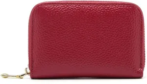 Women Genuine Leather Zipper Wallets Purse Card Holder Wallets Female Short Purse For Women Ladies Wallet(D)
