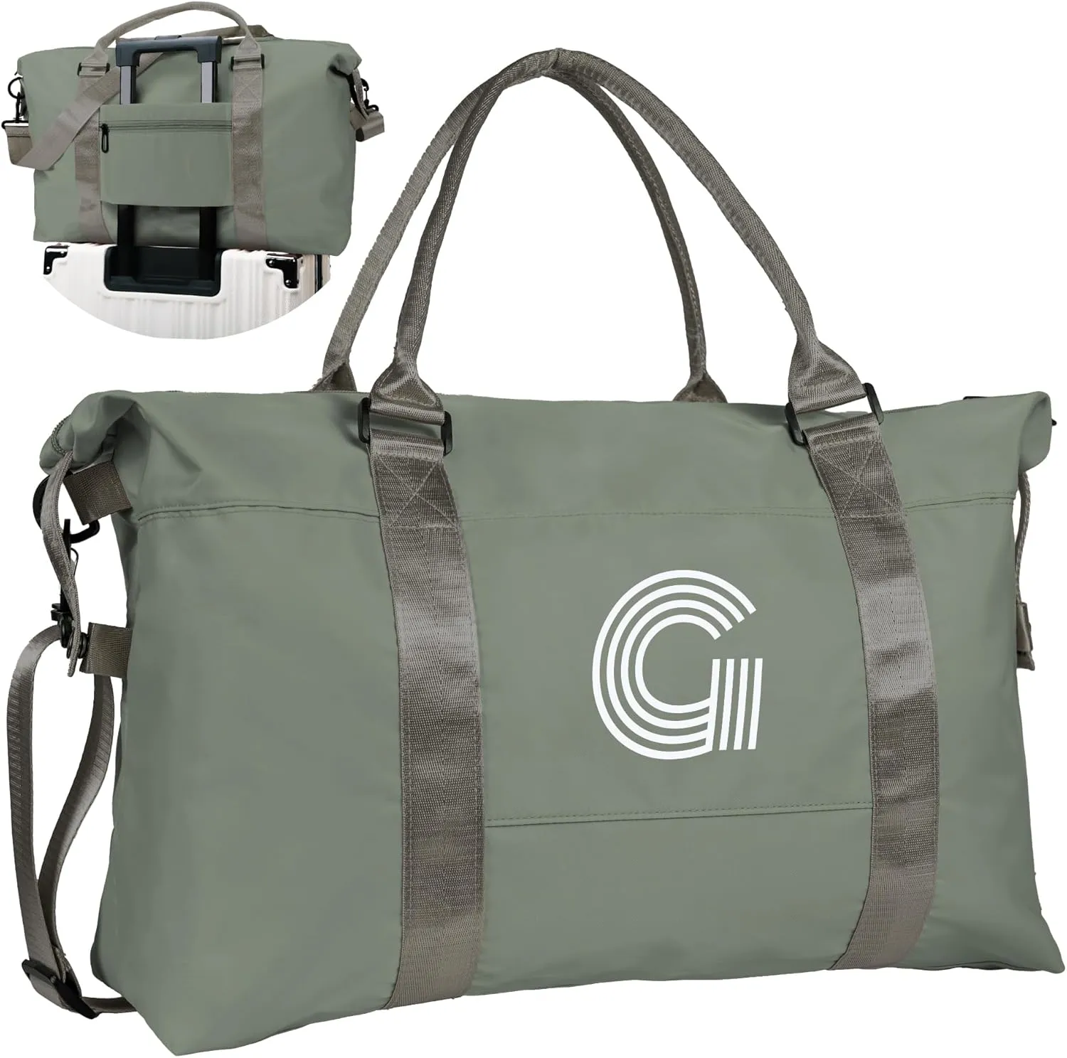 Women Gifts,Travel Essentials, Initial Travel Duffel Bag, Gym Bag, Personalized Weekender Bag,Monogram Overnight Bag, Niece Gifts Mother In Law Gifts Birthday Gifts (Letter G)