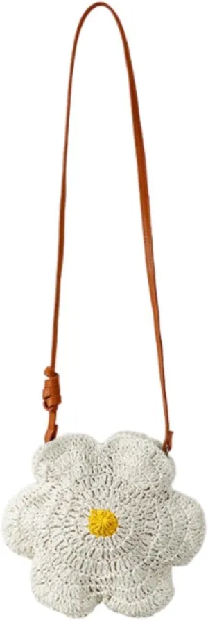 Women Handwoven Crossbody Bag Creative Portable Small Beach Purse for Vacation