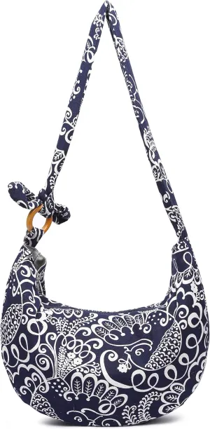 Women Hippie Crossbody Bag cloth boho Sling Bag Canvas Bohemian Hobo Hand Bags