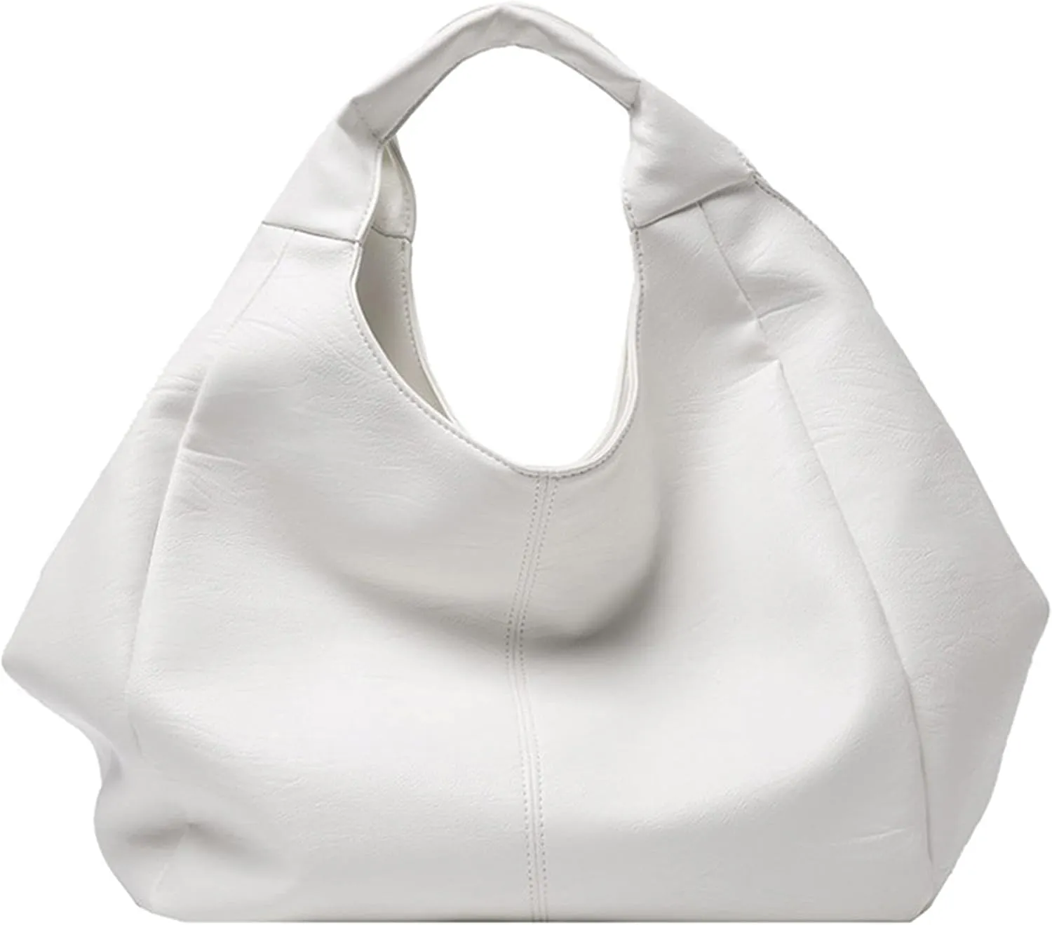 Women Hobo Handbags Large Capacity Handbags Soft Leather Shoulder Bag Soft Vegan Leather Shoulder Bag