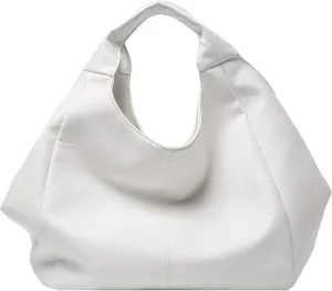 Women Hobo Handbags Large Capacity Handbags Soft Leather Shoulder Bag Soft Vegan Leather Shoulder Bag