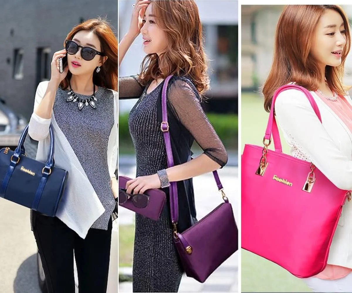 Women Ladies 6 Pcs Handbag Set Hobo Top Handle Bag Totes Satchels Crossbody Shoulder Bags and Purse Clutch