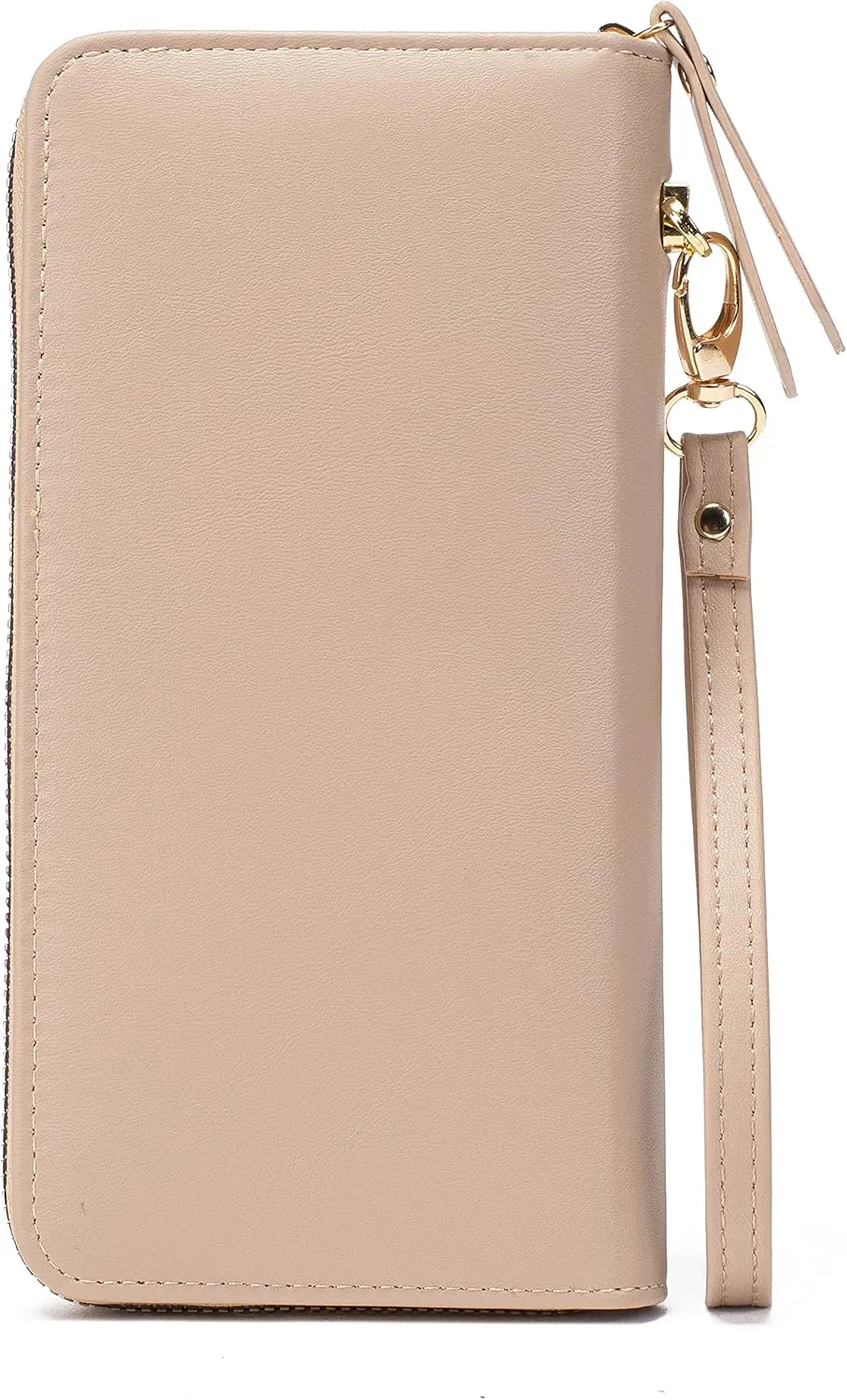 Women Leather Wallet RFID Blocking Zipper Pocket Wallet Card Case Purse with ID Window