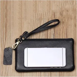 Women Long Wallet Genuine Leather Zipper Purse Bag Large Capacity Wristlet Clutch Wallets