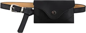 Women Mini Faux Leather Fanny Pack Waist Pouch Travel Cell Phone Bag
