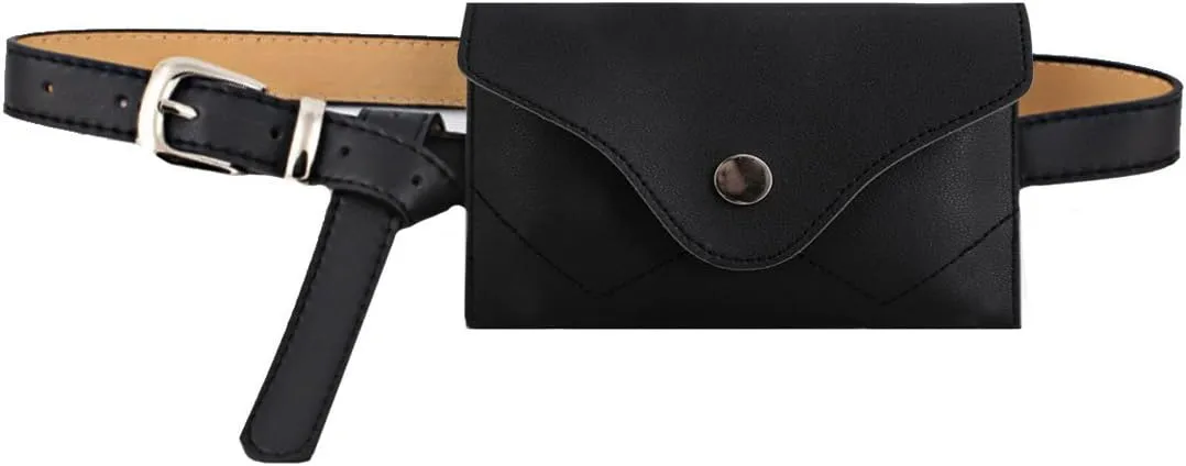 Women Mini Faux Leather Fanny Pack Waist Pouch Travel Cell Phone Bag