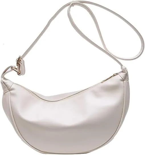 Women Shoulder Bag Crossbody Dumpling Bags Soft Vegan Leather with Adjustable Strap