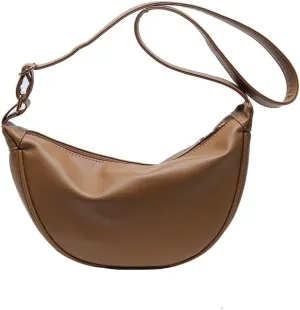 Women Shoulder Bag Crossbody Dumpling Bags Soft Vegan Leather with Adjustable Strap