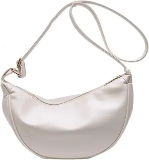 Women Shoulder Bag Crossbody Dumpling Bags Soft Vegan Leather with Adjustable Strap