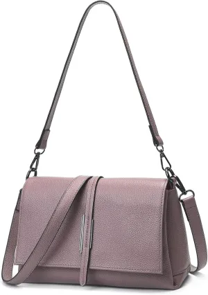 Women Small Genuine Leather Shoulder Bag Soft Crossbody Purse for Lady Handbag