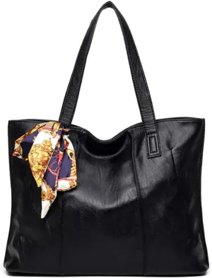 Women Tote Bag Bow Silk scarf Shoulder Bags Fashion Large Capacity Handbag